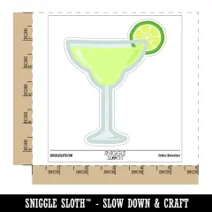 Margarita Cocktail with Lime Waterproof Vinyl Phone Tablet Laptop Water Bottle Sticker Set - 5 Pack