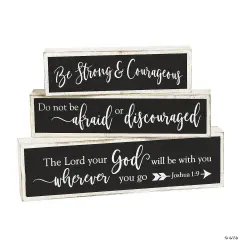 8"- 11 1/2" Positively Simple Religious Graduation Bible Verse Wood Blocks