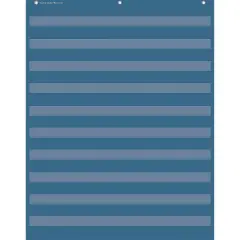 Slate Blue 10 Pocket Chart, 34" x 44"