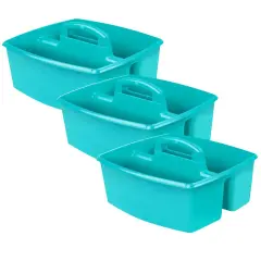Large Caddy, Teal, Pack of 3