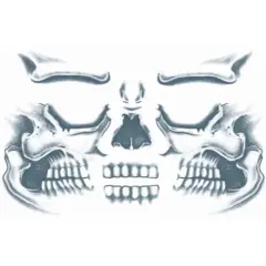 Skeleton Skull Dia De Los Muertos Face Tattoo Costume Accessory