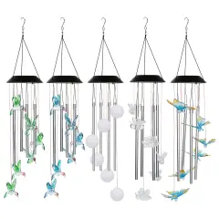 Eggracks by Global Phoenix Solar Wind Chime Lights 7 Color Changing String Lights
