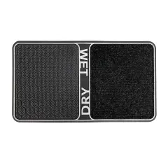 Wet & Dry Shoe Cleaning 18 in. x 32 in. Rectangular Door Mat Silver