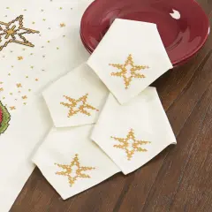 HerrschnersNativity Napkins Stamped Cross-Stitch Multi