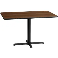 Emma and Oliver 30"x48" Rectangular Laminate Table with 23.5"x29.5" Table Height Base Walnut