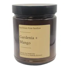 Gardenia & Mango Soy Candle 8oz 35-40 Hours All Handmande Fragrant/Essential Oils! | Floral Candle | Birthday Gift | Christmas Gift