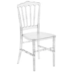 Emma and Oliver Napoleon Stacking Chair Crystal Ice
