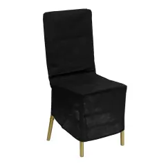 Emma and Oliver Fabric Chiavari Chair Storage Cover Black