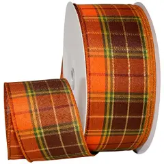 Fall Harvest Fall Harvest Ribbon, Orange, 2-1/2" x 50 yd
