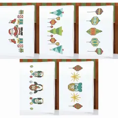 HerrschnersHoliday Cheer Pillowcase Set Stamped Cross-Stitch Multi