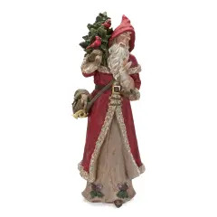Melrose 20.5" Standing Santa with Animals Christmas Figurine Red
