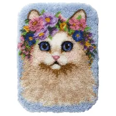 HerrschnersFloral Cat Latch Hook Kit Multi