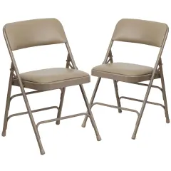 Emma and Oliver 2 Pack Home & Office Portable Party Events Padded Metal Folding Chair