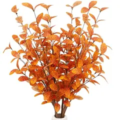 6 Pcs Artificial Eucalyptus Stems Fall Eucalyptus Leaves Fall Decorations with Fall Leaves for Office and Home Artificial Plants for Floral Arrangement