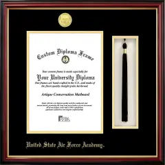 United States Air Force Academy 8.5w x 11h Tassel Box and Diploma Frame