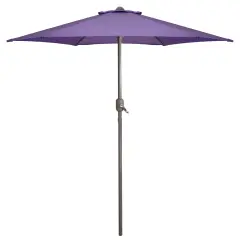 Northlight 7.5ft Outdoor Patio Market Umbrella with Hand Crank, Purple