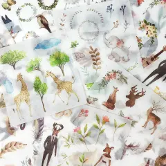 Wrapables Washi Scrapbooking Stickers Box Set Wilderness Animals