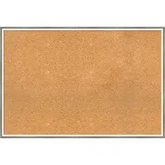 Lucie Wood Framed Corkboard, Natural Cork Lucie Silver White