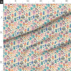 Various Fabrics by the Yard or Fat Quarter Party Pink Cupcake Birthday Balloon Pastel Candles Strawberry Cake Carp Surprise Koi Custom Printed Fabric by Spoonflower