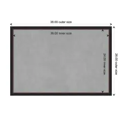 Salon Scoop Wood Framed Magnetic Board Salon Red Black