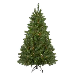 Northlight Pre-Lit Medium Canadian Pine Artificial Christmas Tree - 6' - Clear Lights Green