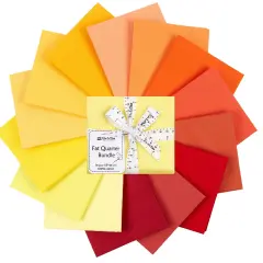 14 Fat Quarter Bundle -100% Cotton | Sunrise and Sunset l Mix - 14 Colors | Quilting & Crafting Fabric | Gift Set