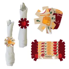 Big Dot of Happiness Rosh Hashanah - Jewish New Year Party Paper Napkin Holder - Napkin Rings - Set of 24