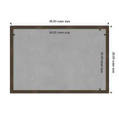 Woodgrain Stripe Wood Framed Magnetic Board Woodgrain Chocolate