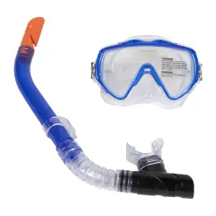 Swim Central Blue Sea Searcher Thermotech Mask and Snorkel Set for Youth and Adults