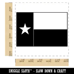 Texas State Flag Self-Inking Rubber Stamp Ink Stamper Blue