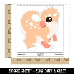 Chibi Pachycephalosaurus Dinosaur Waterproof Vinyl Phone Tablet Laptop Water Bottle Sticker Set - 5 Pack