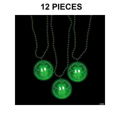 Shamrock Light-Up Necklaces - 12 Pc.