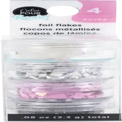 American Crafts Color Pour Resin Mix-Ins-Foil Flakes - Holographic 4/Pkg