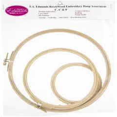 Frank A. Edmunds Beechwood Embroidery Hoop Set 3/Pkg-4", 6" & 8"