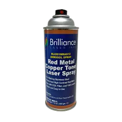 12 Oz - BLI201 - Aerosol Red (Copper Tone) Laser Ink for Metals Marking - CO2 Laser - Fiber Laser - YAG, Durable, Permanent, High Contrast, Brilliance Laser Inks