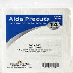 Design Works Gold Quality Aida 14 Count 20"X30"-White