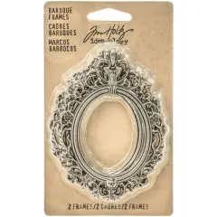 Idea-Ology Metal Baroque Frames 2.25"X3" 2/Pkg-Antique Nickel
