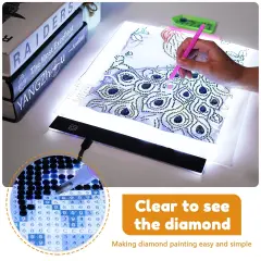 A4 Light Board for Diamond Painting, Light Table Tracing Light Box Ultra-Thin Light Pad for Drawing, Tattoo, Weeding Vinyl, Sketching, Gifts for Her, Kids, Him