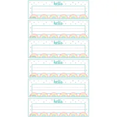 Pastel Pop Flat Name Plates, 36 Per Pack, 6 Packs