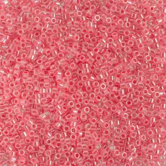 Miyuki Delica 50g Lined-Dyed Glass Beads, 11/0 Rose Ceylon DB0236