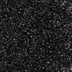 Miyuki Delica 50g Opaque Glass Beads, 11/0 Black (DB0010)