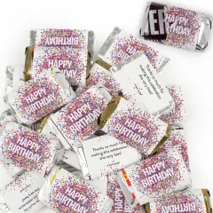 Confetti Birthday Birthday Candy Party Favors Hershey's Miniatures Chocolate