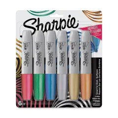 Sharpie Chisel Tip Markers - Set of 6, Metallic Colors