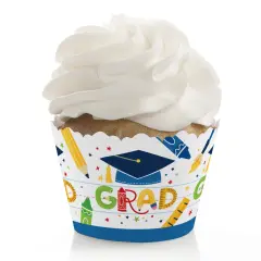 Big Dot of Happiness Elementary Grad - Kids Graduation Party Decorations - Party Cupcake Wrappers - Set of 12