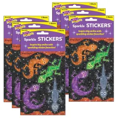 Shiny Lizards Large Sparkle Stickers&reg;, 8 Per Pack, 6 Packs