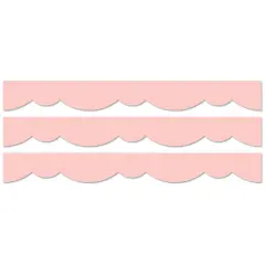 Blush Stylish Scallops EZ Border, 48 Feet Per Pack, 3 Packs