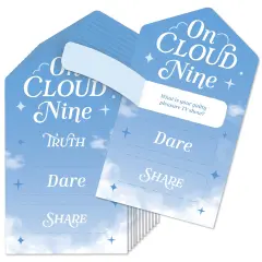 Big Dot of Happiness On Cloud 9 - Bridal or Bachelorette Party Game Pickle Cards - Truth, Dare, Share Pull Tabs - Set of 12