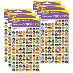 Kids superSpots&reg; Stickers, 800 Per Pack, 6 Packs