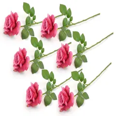 DII Flower Open Rose Pink (Set of 6)