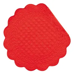 Red Round July Fourth Placemats Set of 6, 17"